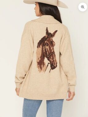 Idyllwind Spartan Horse Western Equestrian Cardigan Sweater Small